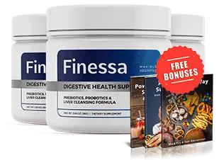 Three Finessa supplement bottles with bonus offer